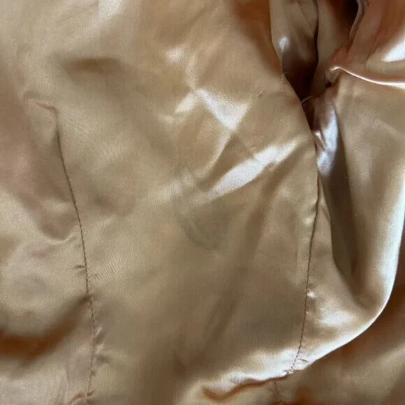 Vintage Danier Camel Leather Croco Crop Blazer - Picture 9 of 9